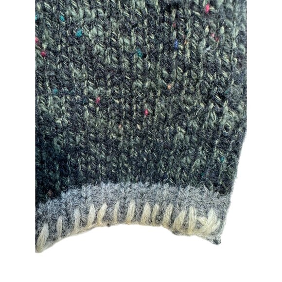 Alps Womens  V-Neck Wool Blend Sweater XL Green Gray Embroidered - Picture 10 of 12